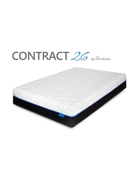 Pack ahorro Colchón Contract 26 + base + almohadas 135x190 cm